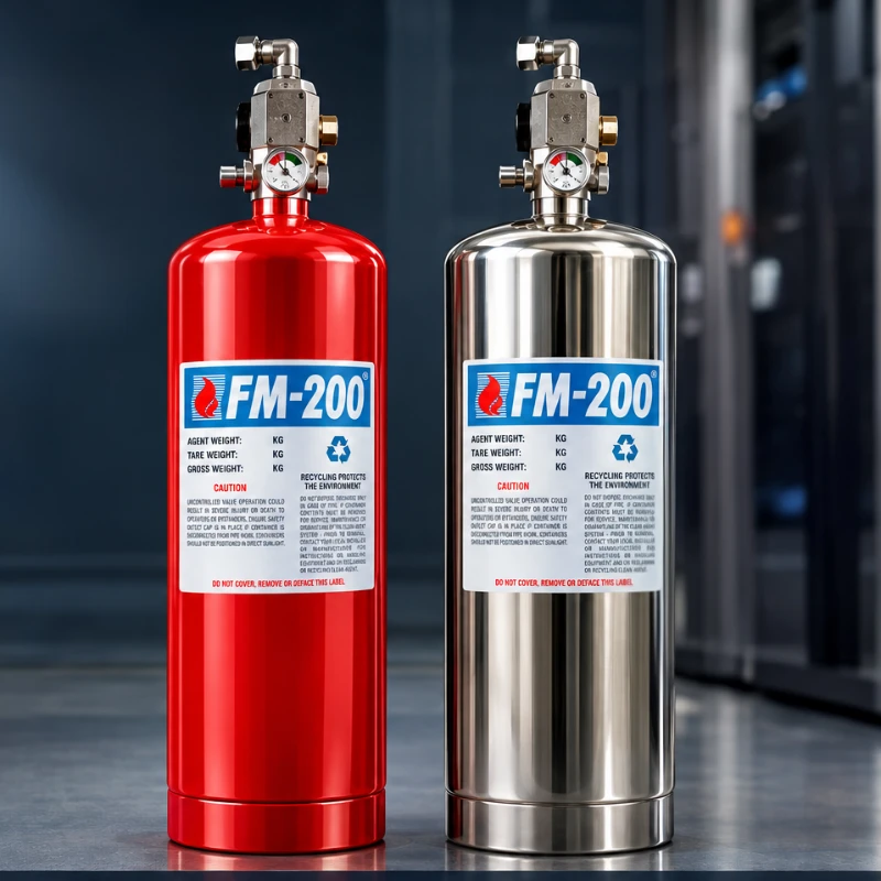 9L Stainless Steel FM200 Cylinder with Electrical Pyrocharge Head Valve & Low Pressure Switch