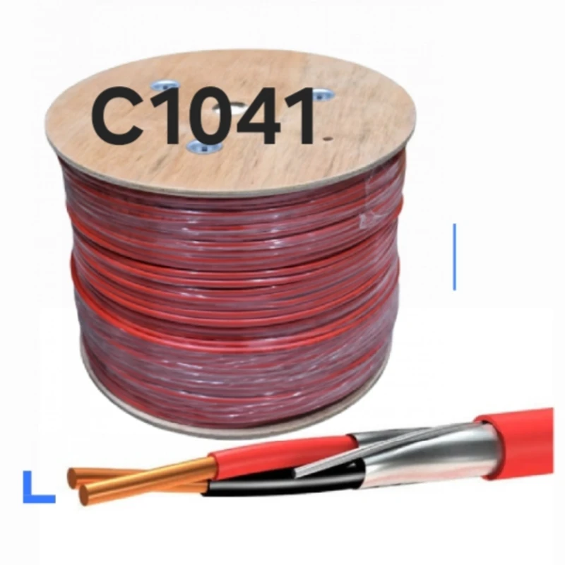 2 x Core Fire Retardant Cable 2x16AWG ~1.5mm² Shielded +  Drain Wire UL-Listed ( Roll 305 Meters)