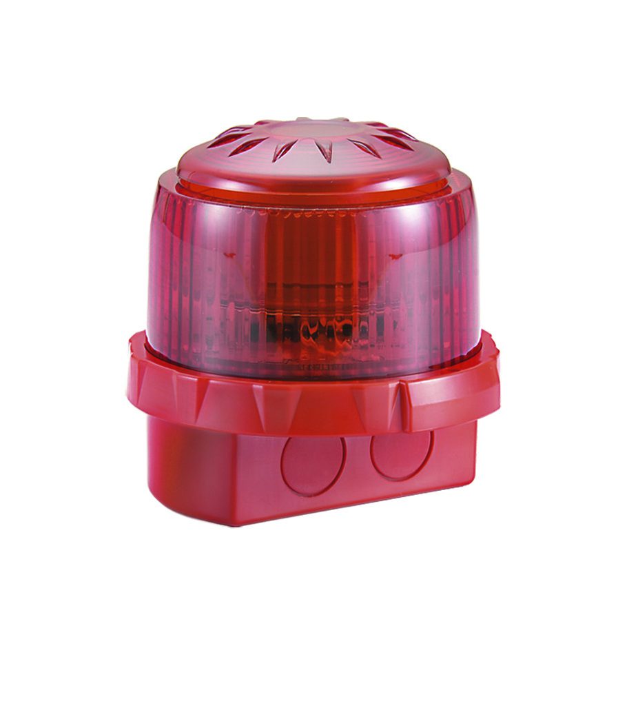 24V Red Weatherproof IP65 4 Tone CP Conventional Combined fire Sounder / Beacon – 103dBa