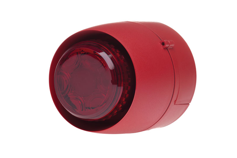 24VDC Red FirePlus CDB Weatherproof IP65 conventional combined fire sounder / beacon with Red deep base- (INTERTEK APPROVED)