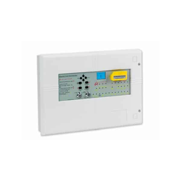 3 zone Fire Extinguishant control panel (to BS/EN12094-1) c/w 3A EN54-4 PSU & 128 x64 pixel graphical LCD display. LPCB Approved