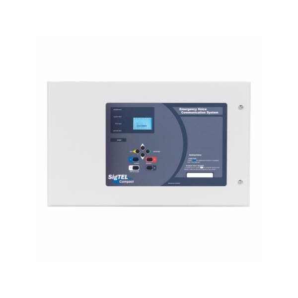 8 Line Master EVC control unit (no handset) c/w line cards and display ; Wall-mounting, needs 2 x 12V 7.0A/H batteries (typically used on networked systems that do not require multiple control points)