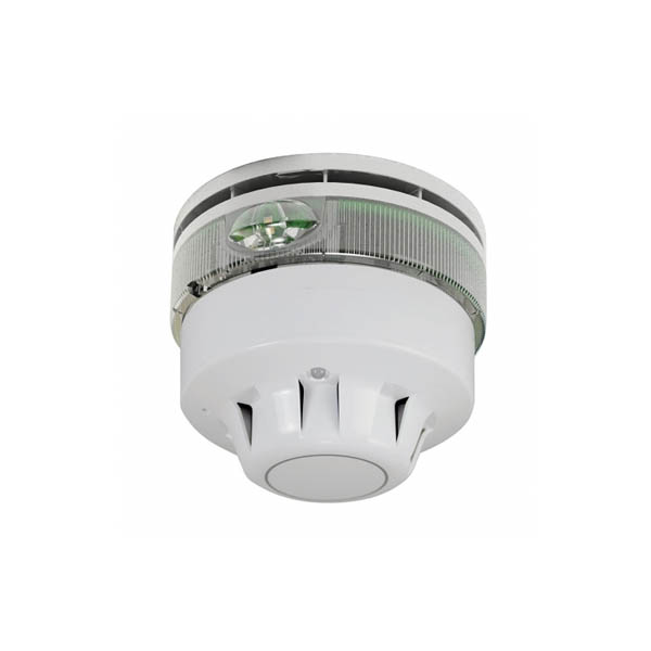 Addressable loop powered Base Sounder/ Beacon with Voice Alarm, white -EN54-3 compliant