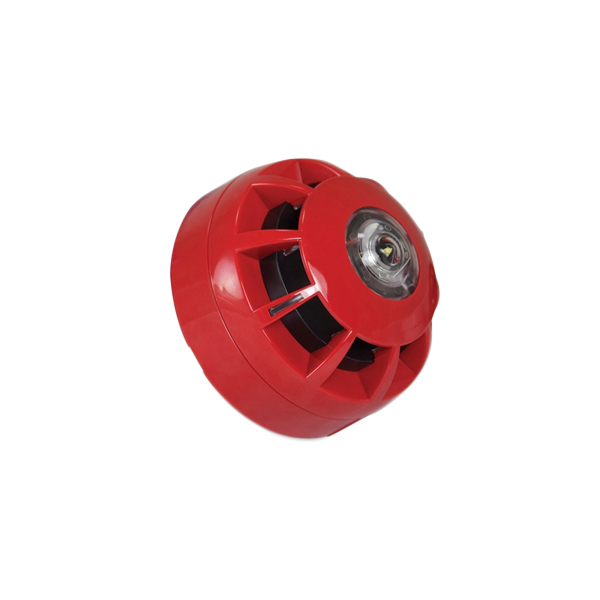 Addressable loop powered red Compact Combined Sounder/Beacon – INTERTEK Approved