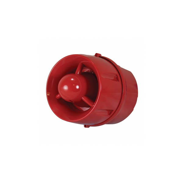 Addressable loop powered Sounder with Voice Alarm,Weatherproof, Deep base IP33C, Hi-Output, Red -EN54-3 compliant