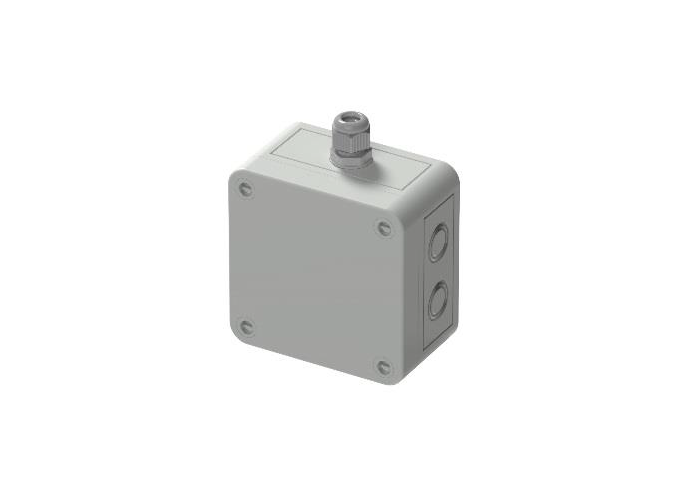 LHD Junction/EOL Box Polycarbonate w/5 DIN Rail mounted terminals & 2 cable glands