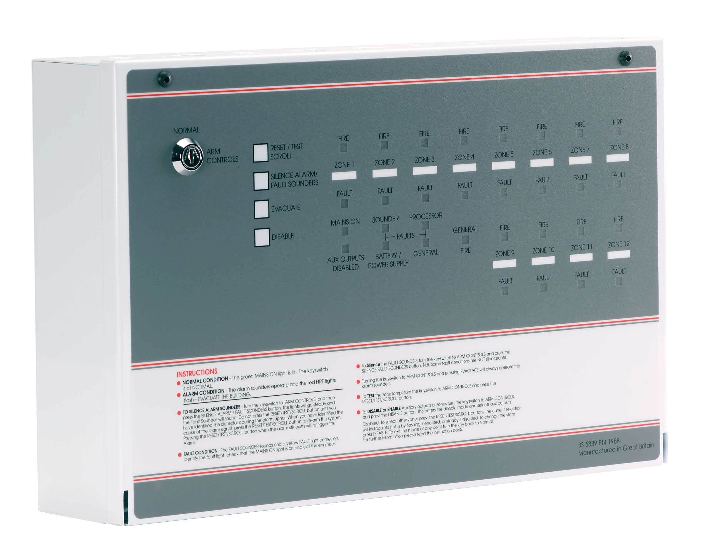 MFP 8 zone repeater panel