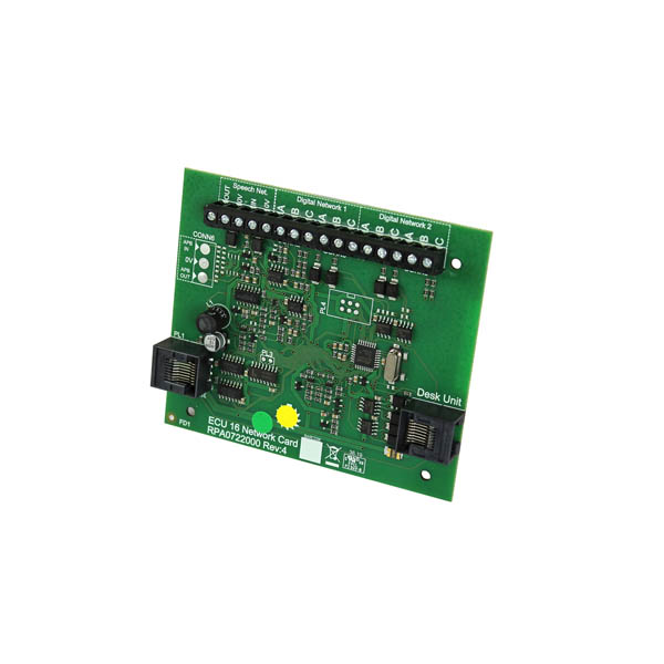 Network communication card (allows up to fourteen ECU-8 or ECU-8NT or ECU-4 or ECU-16 to be interlinked – one required per networked ECU-8 or ECU-8NT or ECU-4 or ECU-16). Use only when the addition of
