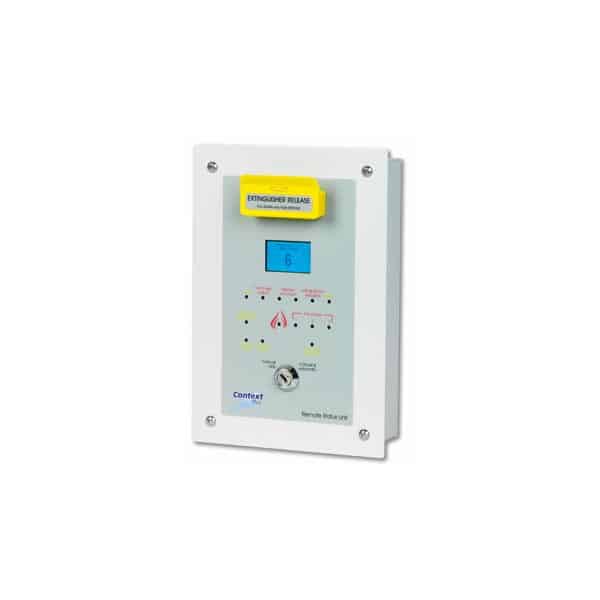 Remote status unit, flush mounting, fully-functional c/w Status LCD, manual release & mode (auto/manual) switches. Max. 8 x EP201F or EP210S per EP203