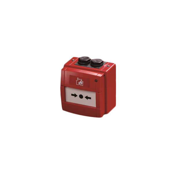 Waterproof manual call point – red (surface); for use with range; IP67 with built in isolator