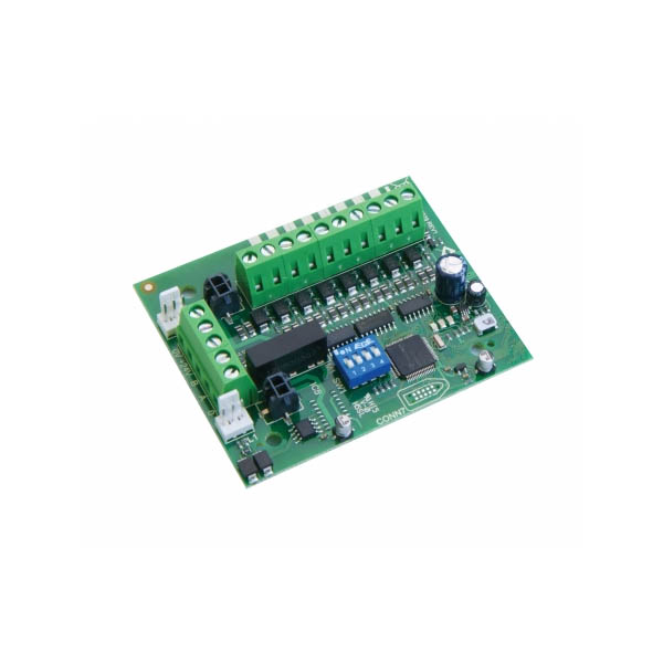 ZFP 8 Input output PCB (half size) – open collector outputs (15 cards mixed type can be connected on ABUS on the ZFP panel)